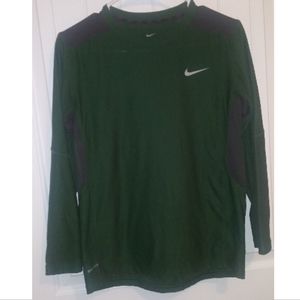 Nike women's long sleeve green dri fit top size L